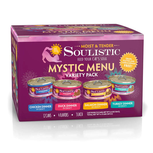 Soulistic Mystic Feast Wet Cat Food Variety 12-Pack 5.5 oz. - Shopinapets