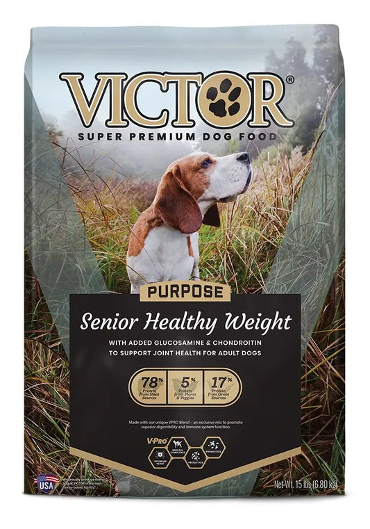 Victor Senior Weight Control – Gluten-Free Joint Support Dry Dog Food 15lbs - Shopinapets
