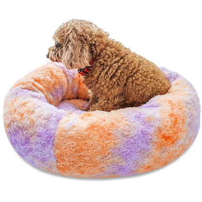 CozyNest Fluffy Calming Pet Bed for Small to Medium Pets - Shopinapets