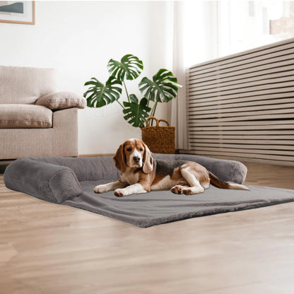 Furry Friend Sofa Bed by PETMAKER - with Washable Cover (Gray)