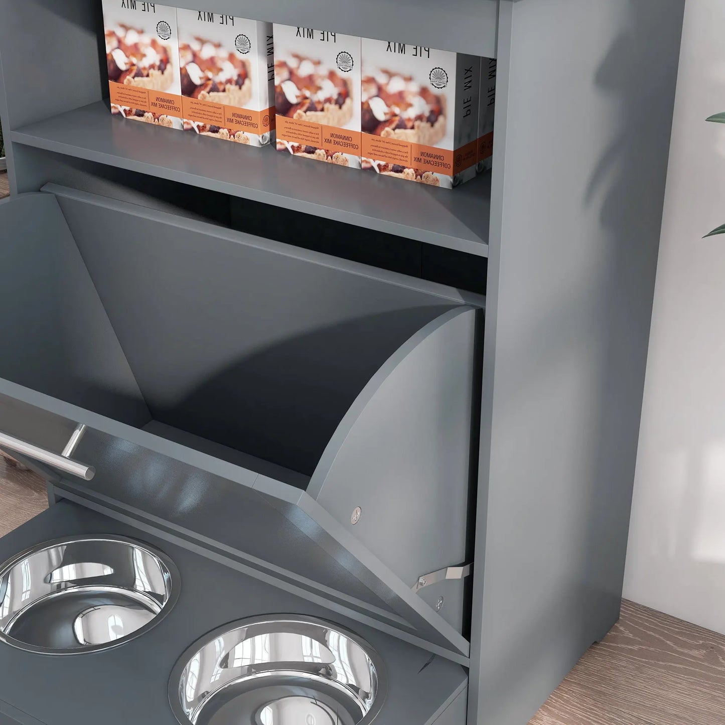 PawHut Pet Feeder Locker & Food Storage - Shopinapets