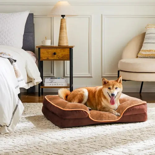 Small Pet Orthopedic Memory Foam Bed with Washable Cover - Shopinapets