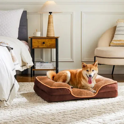 Small Pet Orthopedic Memory Foam Bed with Washable Cover - Shopinapets