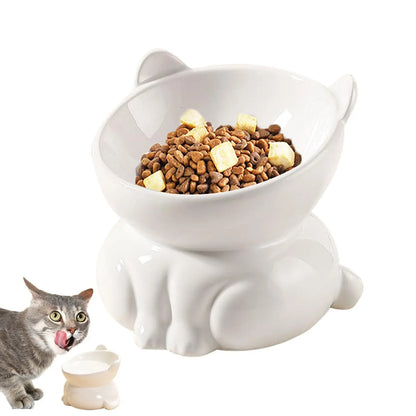 15° Angled Cat Bowls for Spine Health - Shopinapets