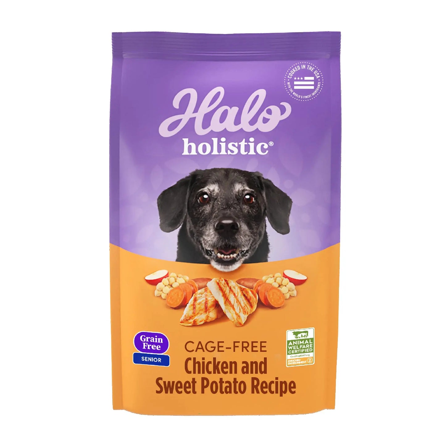 Halo Holistic Senior Dog Food: Cage-Free Chicken & Sweet Potato - Shopinapets