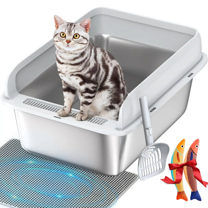 Sandpoy XL Stainless Cat Litter Box with Accessories - Shopinapets