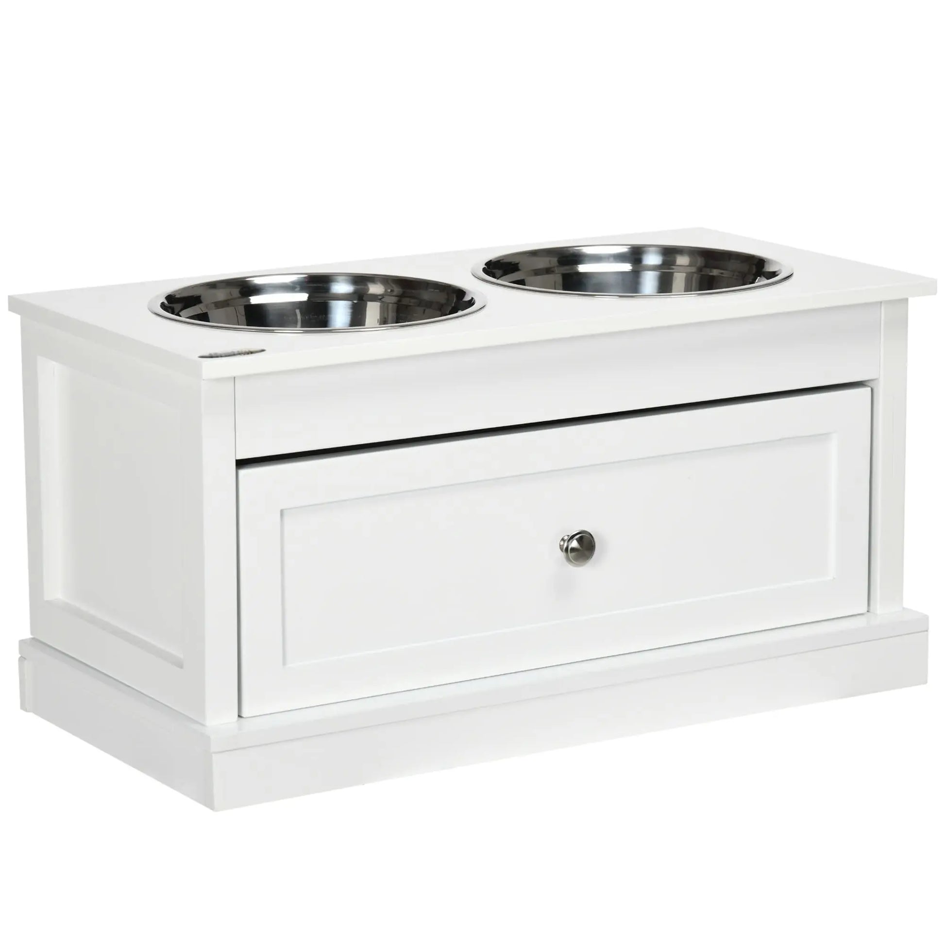 PawHut Deluxe Elevated Dog Feeder with Storage - Shopinapets