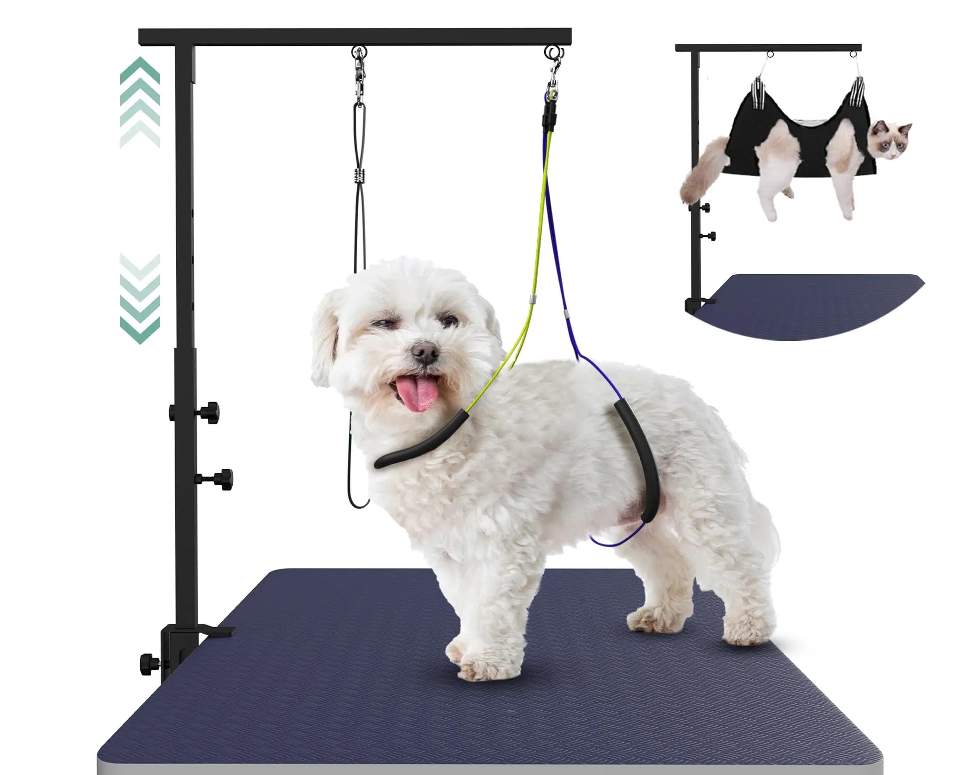 Haligo Adjustable Dog Grooming Stand with Hammock - Shopinapets