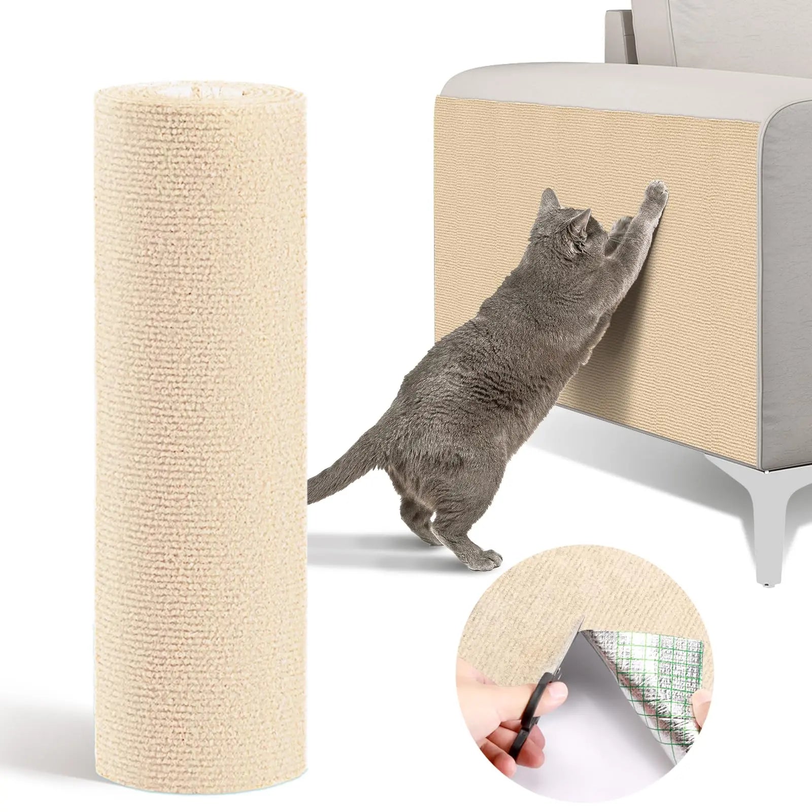 Self-Adhesive Cat Scratch Guard - Beige - Shopinapets