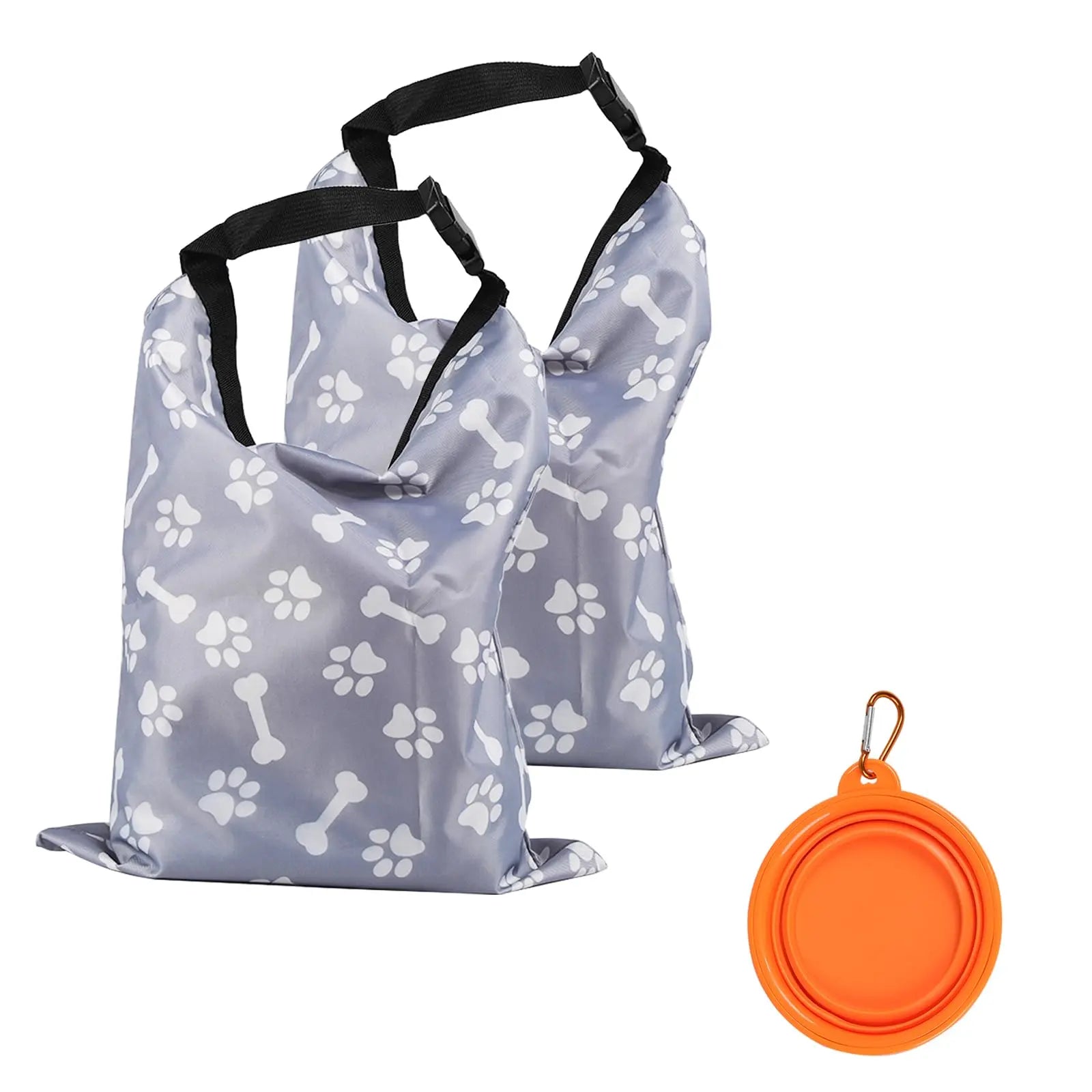 Dual Pack Dog Travel Kit with Airtight Food Storage - Shopinapets
