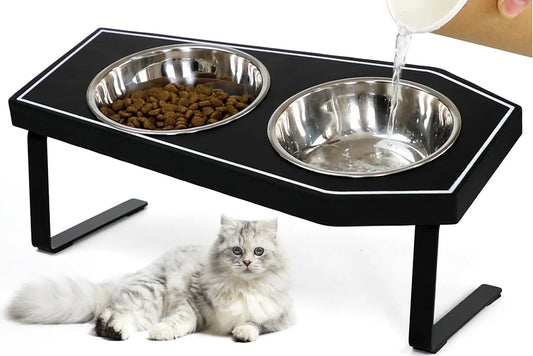 Gothic Loft Cat Bowls with Anti-Slip Base - Shopinapets