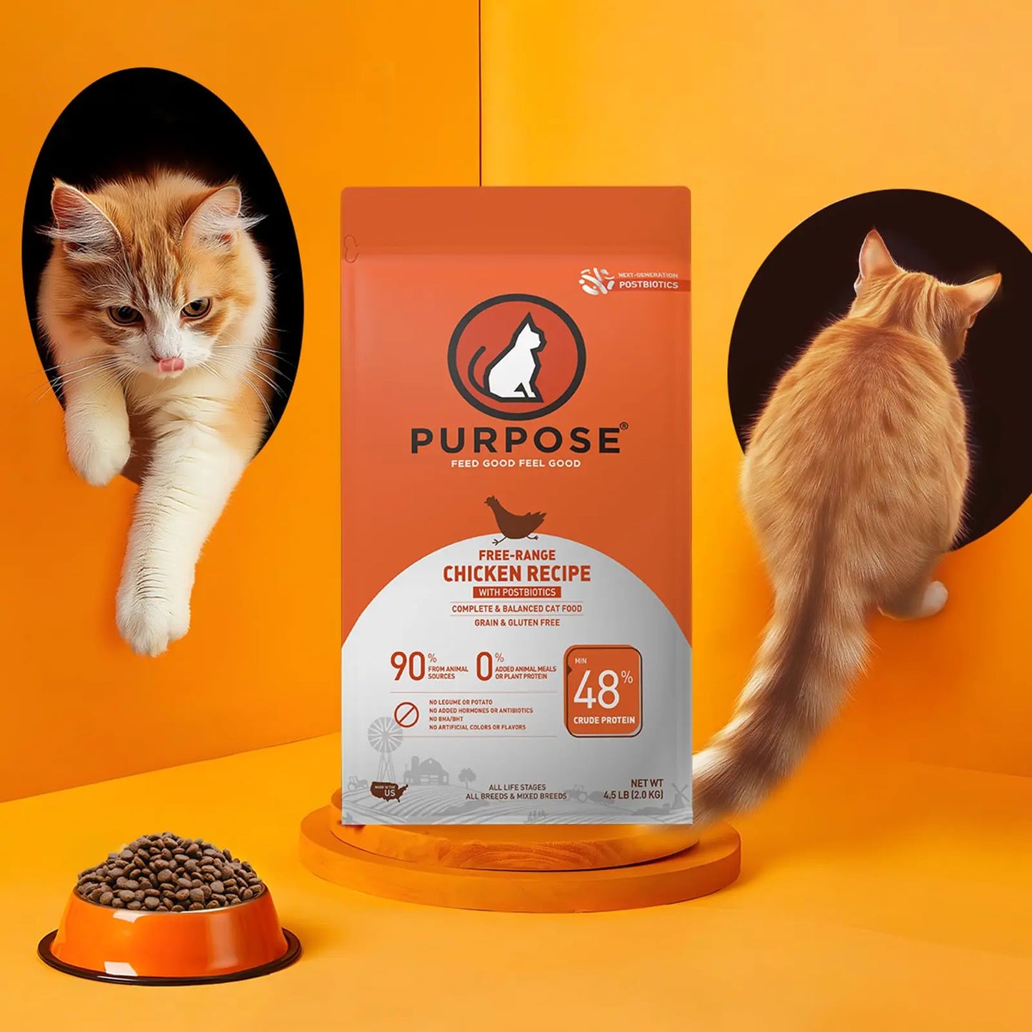 PURPOSE Grain-Free All-Breed Cat Food with Free-Range Chicken - Shopinapets