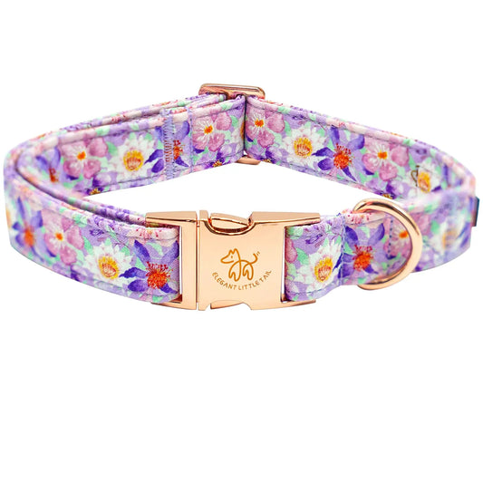 Purple Floral XS Dog Collar - Shopinapets