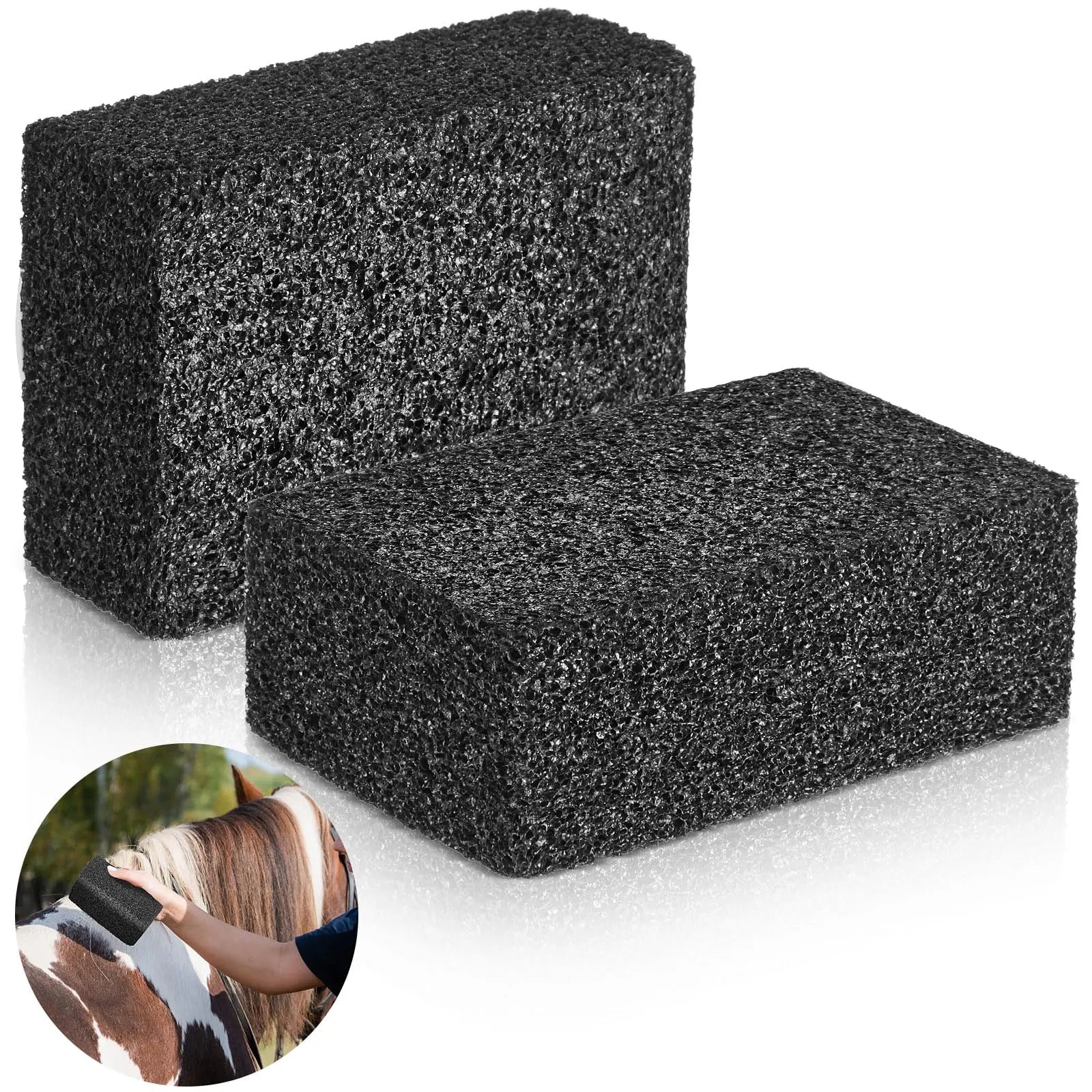 EquineShine 2-Pack Pumice Grooming Blocks - Shopinapets