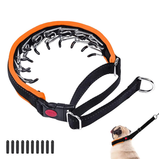 Reflective Martingale Collar with Quick Release Buckle S Orange - Shopinapets