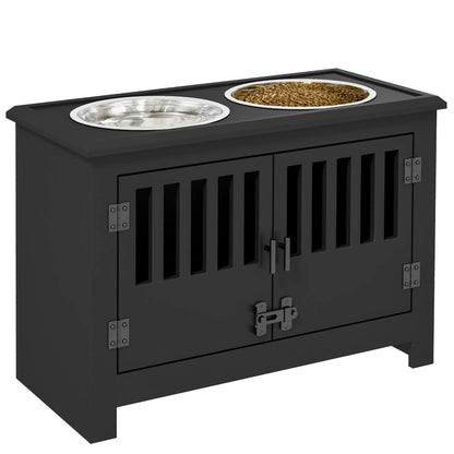 PawHut Elevated Dual Dog Bowl with 37L Storage - Shopinapets