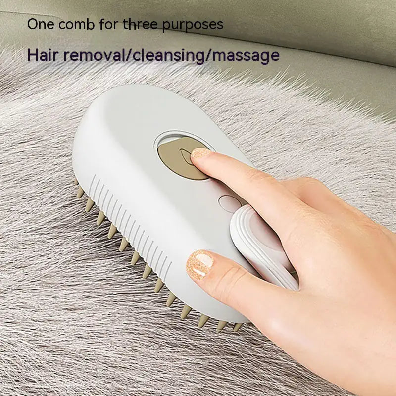 Steam Brush Electric Spray  - Pet  Massage - Grooming Comb  - Hair Removal